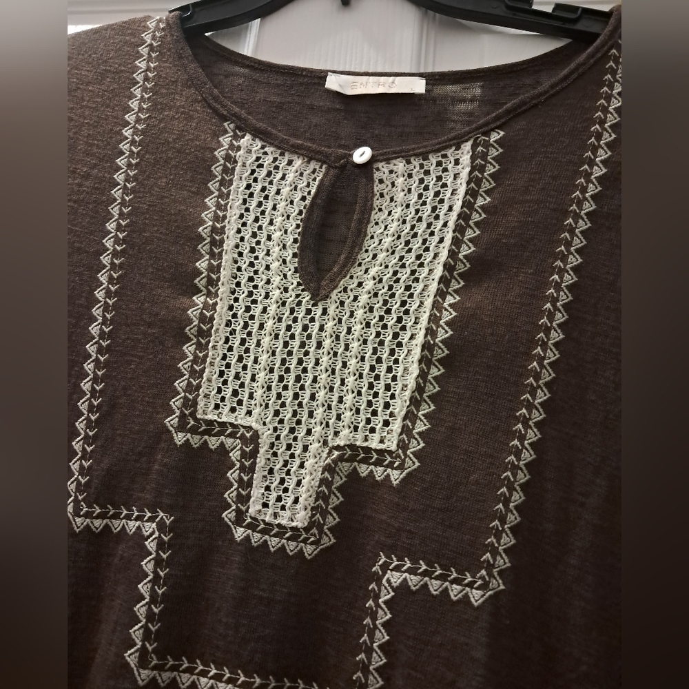 Entro Brown Long Sleeve Blouse - Picture 2 of 7